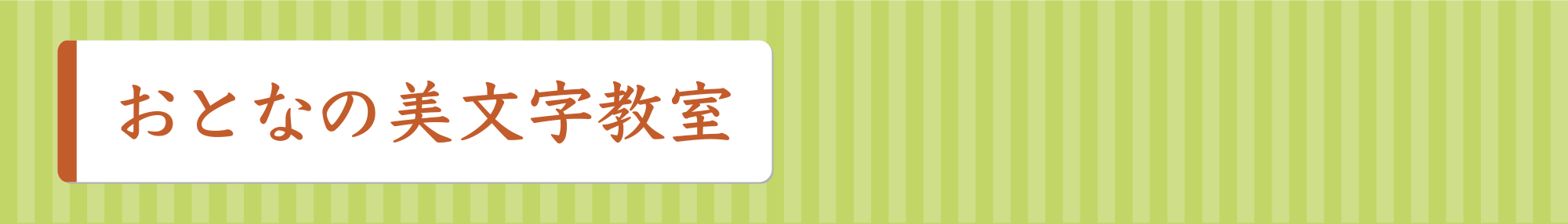 おとなの美文字教室